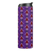 Gothic Halloween Vampire Lady Gemustert Thermosbecher (Nach links gedreht)