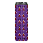 Gothic Halloween Vampire Lady Gemustert Thermosbecher (Rückseite)