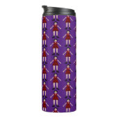 Gothic Halloween Vampire Lady Gemustert Thermosbecher (Nach rechts gedreht)