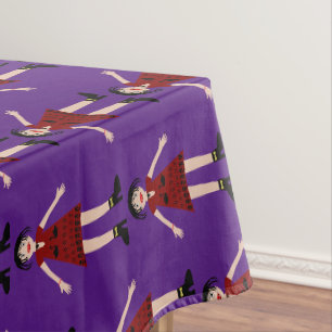 Gothic Halloween Vampire Lady Gemustert Tischdecke