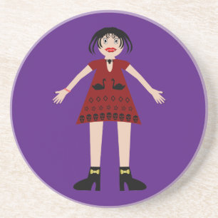 Gothic Halloween Vampire Lady Getränkeuntersetzer
