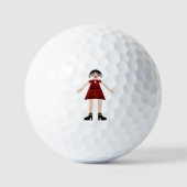 Gothic Halloween Vampire Lady Golfball (Vorderseite)