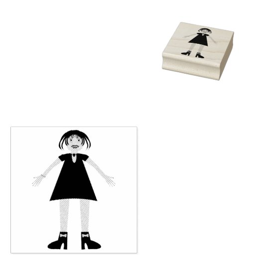 Gothic Halloween Vampire Lady Gummistempel (Stempel)