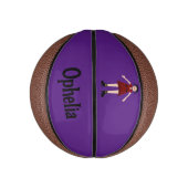 Gothic Halloween Vampire Lady Individuelle Name Mini Basketball (Vertikal)