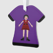 Gothic Halloween Vampire Lady Individuelle Name Ornament (Vorderseite)