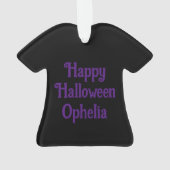 Gothic Halloween Vampire Lady Individuelle Name Ornament (Rückseite)