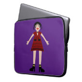 Gothic Halloween Vampire Lady Laptopschutzhülle (Vorderseite Links)