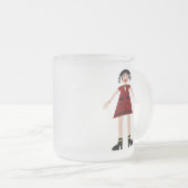 Gothic Halloween Vampire Lady Mattglastasse (VorderseiteRechts)