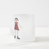 Gothic Halloween Vampire Lady Mattglastasse (Vorderseite Links)