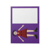 Gothic Halloween Vampire Lady Notizblock (Rotiert)