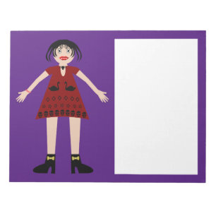 Gothic Halloween Vampire Lady Notizblock
