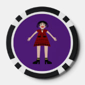Gothic Halloween Vampire Lady Pokerchips (Rückseite)
