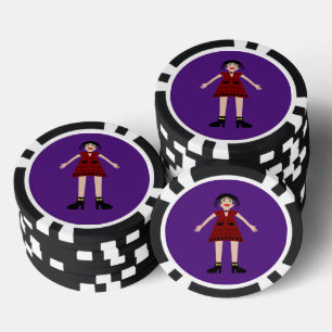 Gothic Halloween Vampire Lady Pokerchips