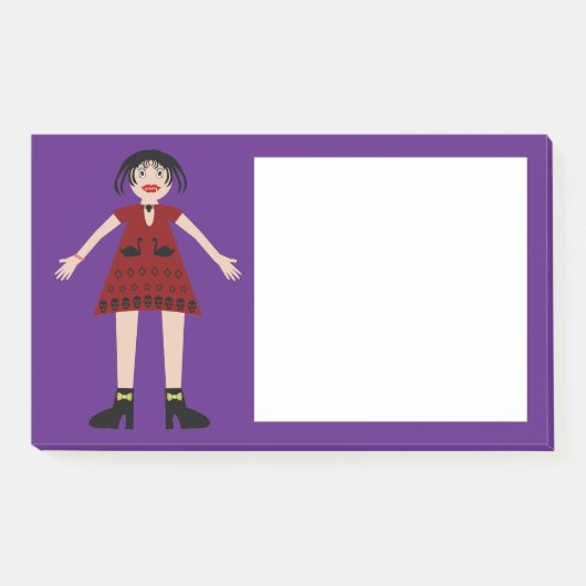 Gothic Halloween Vampire Lady Post-it Klebezettel (Vorderseite)