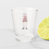 Gothic Halloween Vampire Lady Schnapsglas (Rückseite)