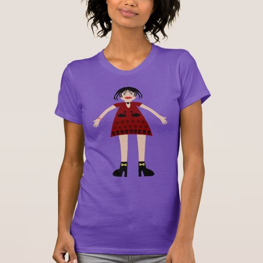 Gothic Halloween Vampire Lady T-Shirt (Vorderseite)