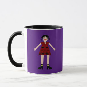 Gothic Halloween Vampire Lady Tasse