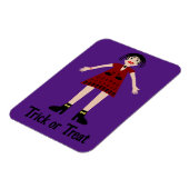 Gothic Halloween Vampire Lady Trick oder Treat Magnet (Linke Seite)
