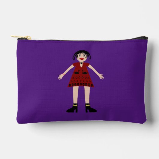 Gothic Halloween Vampire Lady Zubehörtasche (Vorderseite)