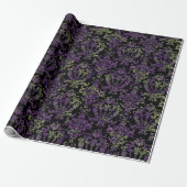 Gothic Halloween Viktorianisches lila Muster Geschenkpapier (Ungerollt)