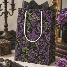 Gothic Halloween Viktorianisches lila Muster