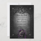 Gothic Halloween wedding invitation Ankündigung (Vorderseite)