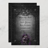 Gothic Halloween wedding invitation Ankündigung (Vorne/Hinten)