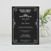 Gothic halloween wedding Invitation Einladung (Stehend Vorderseite)