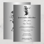 Gothic halloween wedding Invitation Einladung (Vorne/Hinten)
