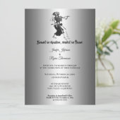 Gothic halloween wedding Invitation Einladung (Stehend Vorderseite)