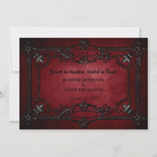 Gothic Halloween wedding invitation Einladung (Vorderseite)