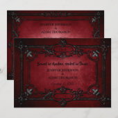 Gothic Halloween wedding invitation Einladung (Vorne/Hinten)