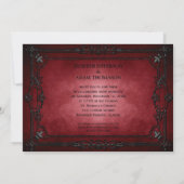 Gothic Halloween wedding invitation Einladung (Rückseite)