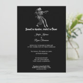 Gothic halloween wedding Invitation Einladung (Stehend Vorderseite)