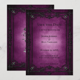 Gothic halloween wedding save the date invitation ankündigung