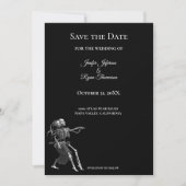 Gothic halloween wedding save the date invitation ankündigung (Vorderseite)
