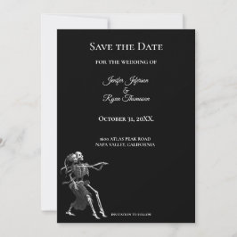 Gothic halloween wedding save the date invitation ankündigung
