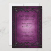 Gothic halloween wedding save the date invitation ankündigung (Vorderseite)