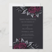 Gothic halloween wedding save the date invitation ankündigung (Vorderseite)