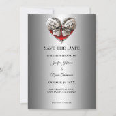 Gothic halloween wedding save the date invitation ankündigung (Vorderseite)