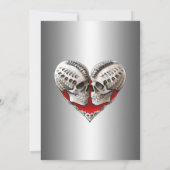 Gothic halloween wedding save the date invitation ankündigung (Rückseite)