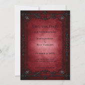 Gothic halloween wedding save the date invitation ankündigung (Vorderseite)