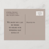 Gothic halloween wedding save the date postcard ankündigungspostkarte (Rückseite)