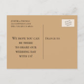 Gothic halloween wedding save the date postcard ankündigungspostkarte (Rückseite)