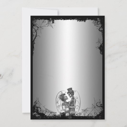 Gothic halloween wedding speichern Sie das Datum E Ankündigung (Rückseite)