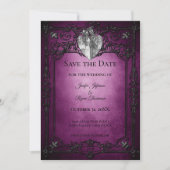 Gothic halloween wedding speichern Sie das Datum E Ankündigung (Vorderseite)