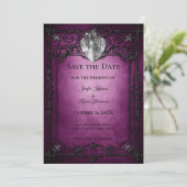 Gothic halloween wedding speichern Sie das Datum E Ankündigung (Stehend Vorderseite)