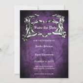 Gothic halloween wedding speichern Sie das Datum E Ankündigung (Vorderseite)