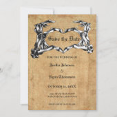 Gothic halloween wedding speichern Sie das Datum E Ankündigung (Vorderseite)