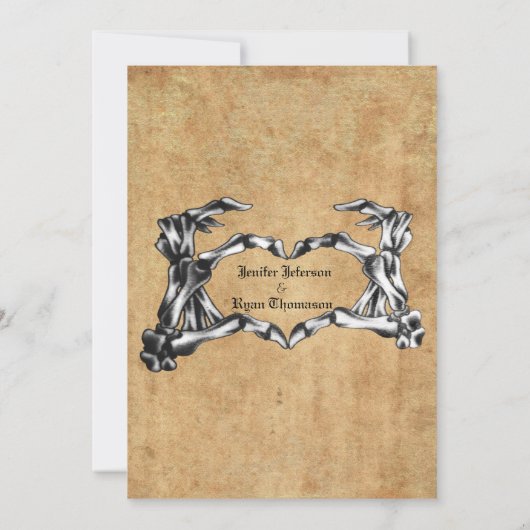 Gothic halloween wedding speichern Sie das Datum E Ankündigung (Rückseite)